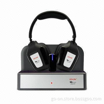 Hi-Fi Dock Wireless Headphones with 2.4GHz ISM Band, Used for Computers and TVs